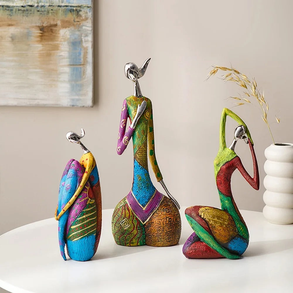 Patchwork Muses Figurine Set