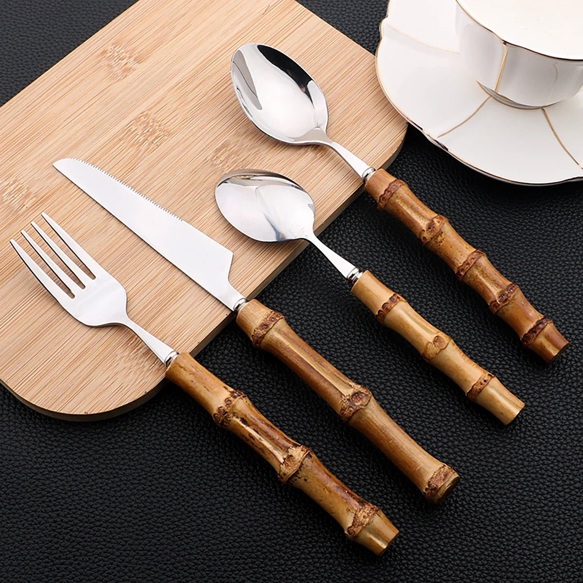 The Bamboo Boho Table Set - 16 Pieces