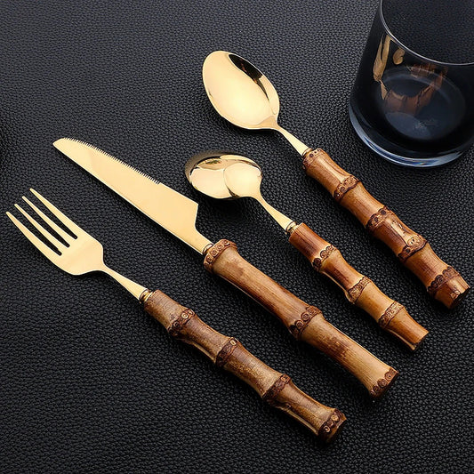 The Bamboo Boho Table Set - 16 Pieces